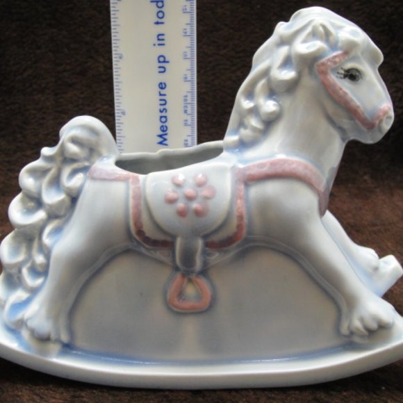 VINTAGE 1950's BABY NURSERY ROCKING HORSE PLANTER - Picture 6 of 6